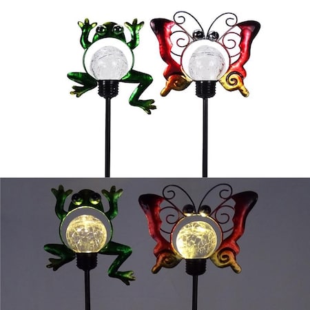 Alpine Alpine Multicolored Metal 23 in. H Silhouette Garden Friends Solar Garden Stake, PK6 SKY232ABB